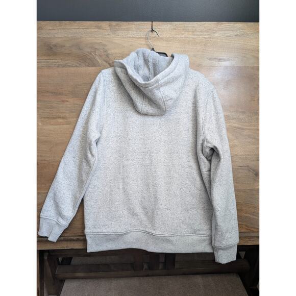 Carhartt Hoodie Girls Large Light Gray Sherpa Lined Fit Midweight Zip Up - Picture 2 of 4